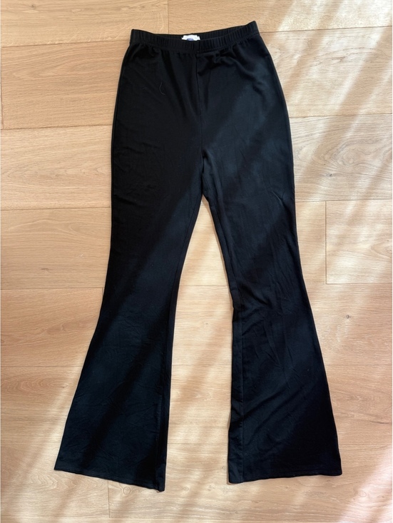 Reformation Pants - Reformation Black Tencel Stretch Flare Pants XS Pull On High Rise